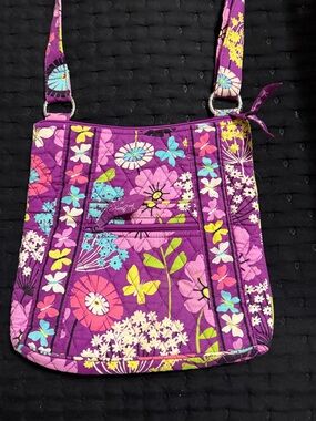 Vera Bradley Purple Floral Quilted Crossbody